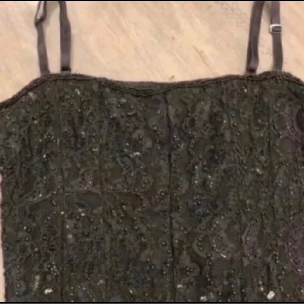 Black Beaded Corset top 6P
Black Lace, Scalloped bottom by INC. - Picture 2 of 10